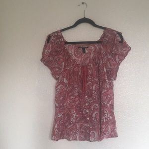 Lucky brandy red print top